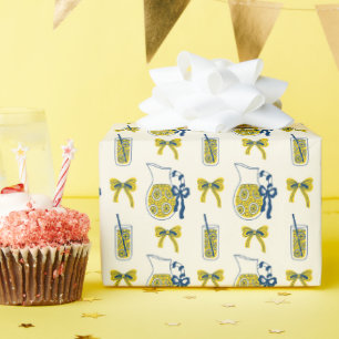 Frisches Zitronenlimonade-Muster-Wrap-Papier-Rolle Geschenkpapier