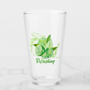 Frisches Zitrus-Lime-Design Glas