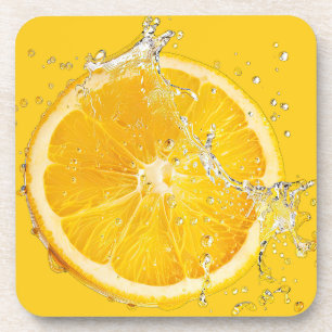 Frisches Zitrus-Unterleggarnitur - Oranges Design Getränkeuntersetzer