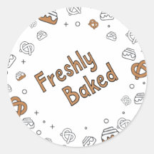 Frischgebackene Bäckerei-Aufkleber mit entsprechen