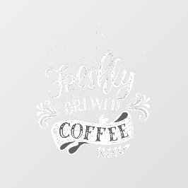 Frischgebrähte Kaffeemaschine Fensteraufkleber