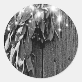 Frischgeschnittene Schnittholz Graustufen Twinkle Runder Aufkleber