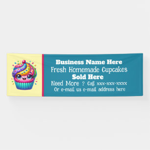 Frischhausgemachte Cupcakes Verkäufer Banner