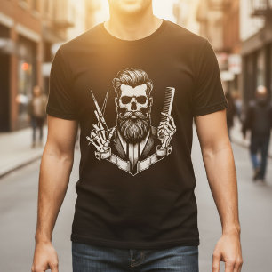 Frischholzschere Vintager Friseurladen T-Shirt