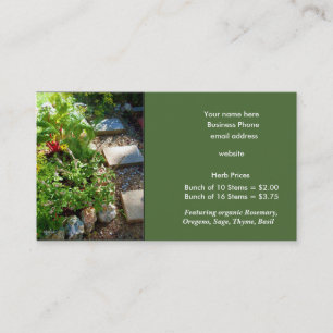 Frischkraut zum Verkauf von Template-Visitenkarte Visitenkarte