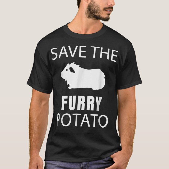 Frischlose Guinea    PigSave the Furry Potato  T-Shirt (Vorderseite)