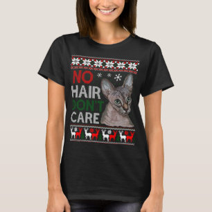 Frischlose Katze Ugly Christmas Sweater Sphynx Cat T-Shirt