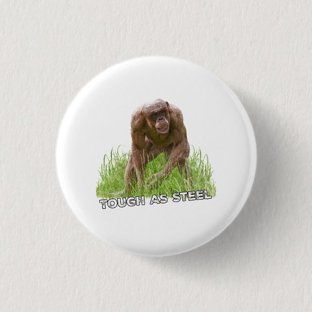 Frischloser Reißverschluss als Stahl Button (Vorderseite)