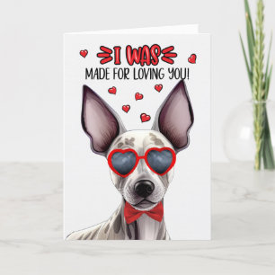 Frischloser Terrier Dog Made for Liebe Valentine Feiertagskarte