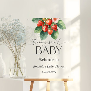 Frischmarkt Erdbeere Beere Süße Babyparty Acrylschild