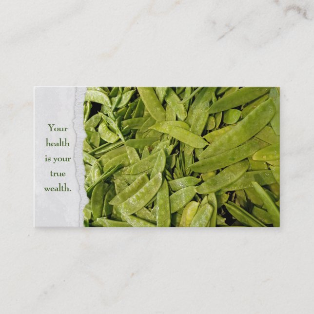 Frischschneeerbsen Visitenkarte (Vorderseite)
