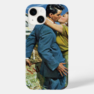 Frischvermählte kaufen ihr erstes Haus mit Vintage Case-Mate iPhone Hülle