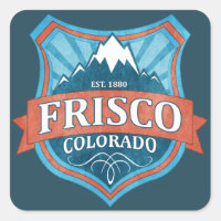 Frisco Colorado aquamarine Schildkantaufkleber