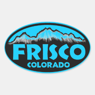 Frisco Colorado blaue ovale Aufkleber