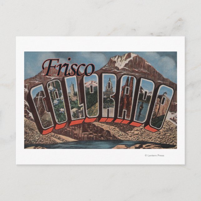 Frisco, Colorado - Große Buchstabenszenen Postkarte (Vorderseite)