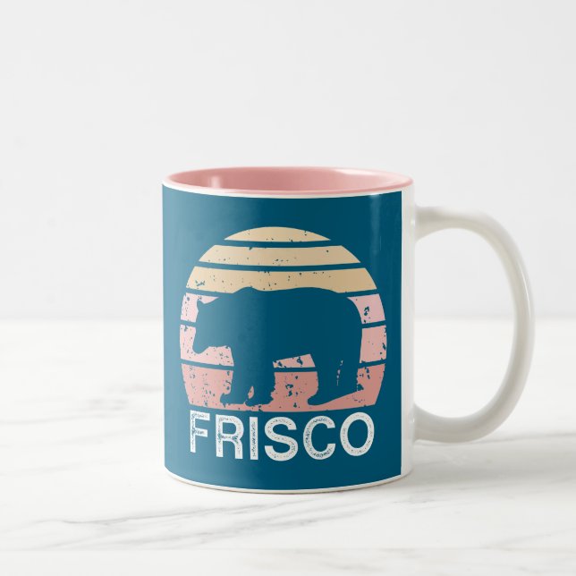 Frisco Colorado Retro Bear Zweifarbige Tasse (Rechts)