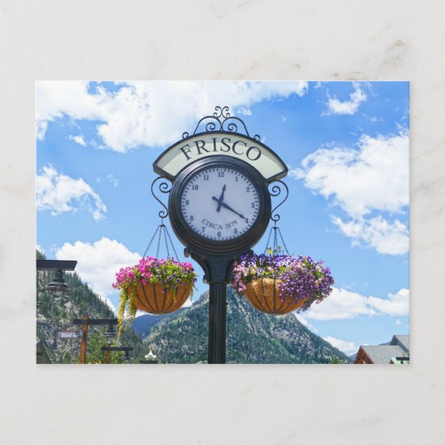 Frisco, Colorado, Uhr Postkarte (Vorderseite)