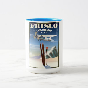 Frisco Colorado USA Reiseplakat Zweifarbige Tasse