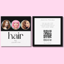 Friseur 3 Foto QR Code Soziale Schwarz Weiß