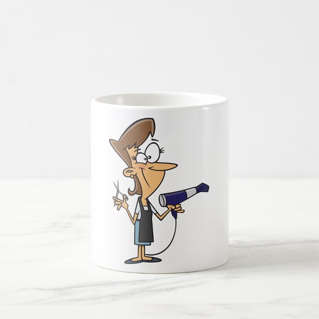 Friseur am Arbeitsplatz Kaffeetasse (Von Creator hochgeladen)