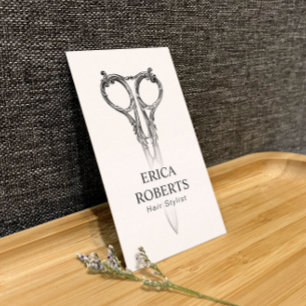 Friseur Antique Schere & Rose Beauty Salon Visitenkarte