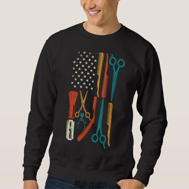 Friseur Barber Salon Kristall Sweatshirt (Vorderseite)