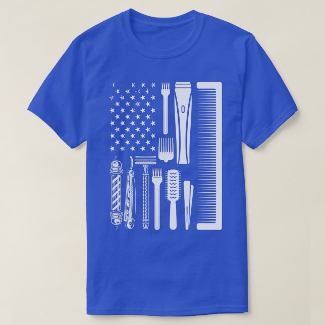 Friseur Barber Salon Tools Americ T-Shirt (Design vorne)