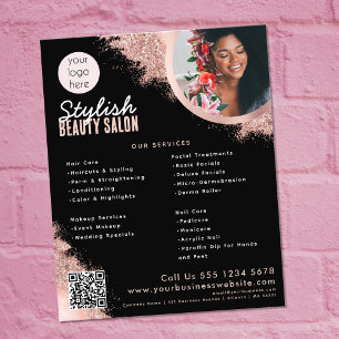 Friseur Beauty Hair Nail Salon Friseur Beautician Flyer