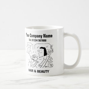 Friseur & Beauty Salon Cartoon Tasse