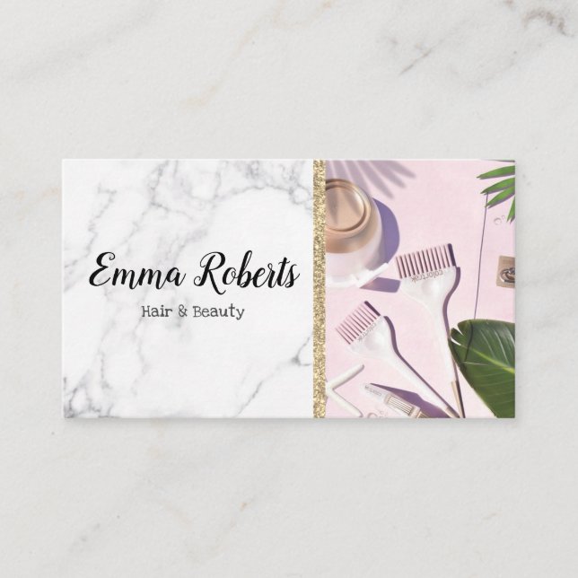 Friseur & Beauty Spezialist Salon Friseur Barber Visitenkarte (Vorderseite)