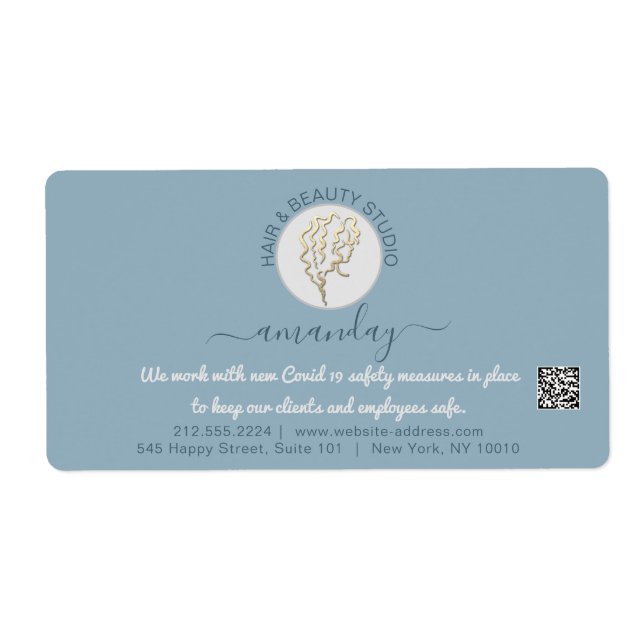 Friseur Beauty Studi Lashes Gold Logo QR CODES (Vorne)