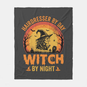 Friseur bei Tag, Hexe bei Nacht Halloween-Design Fleecedecke