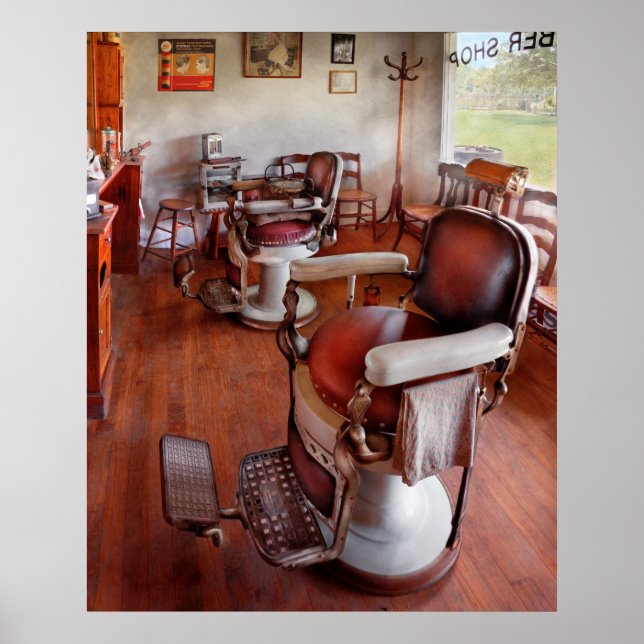 Friseur - Bitte setzen Sie sich. Poster (Vorne)