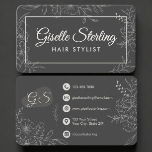 Friseur Blumen Visitenkarte