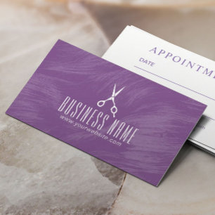 Friseur der Treppe Lila Friseur Salon Ernennung Terminkarte
