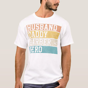 Friseur Ehemann Daddy Held Vintage Retro Väter T T-Shirt