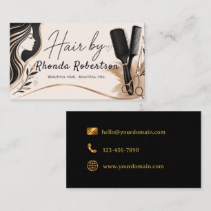 Friseur Elegante Visitenkarte