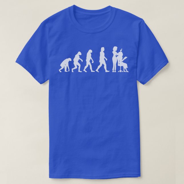 Friseur Evolution Friseur T-Shirt (Design vorne)