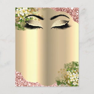 Friseur Eyelashes Makeup Studio Preisliste Flyer