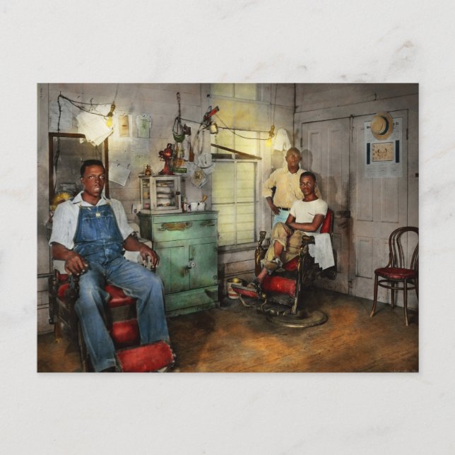 Friseur - Familienbetrieb 1942 Postkarte (Vorderseite)