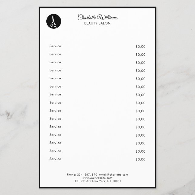 Friseur Flyer (Vorne)