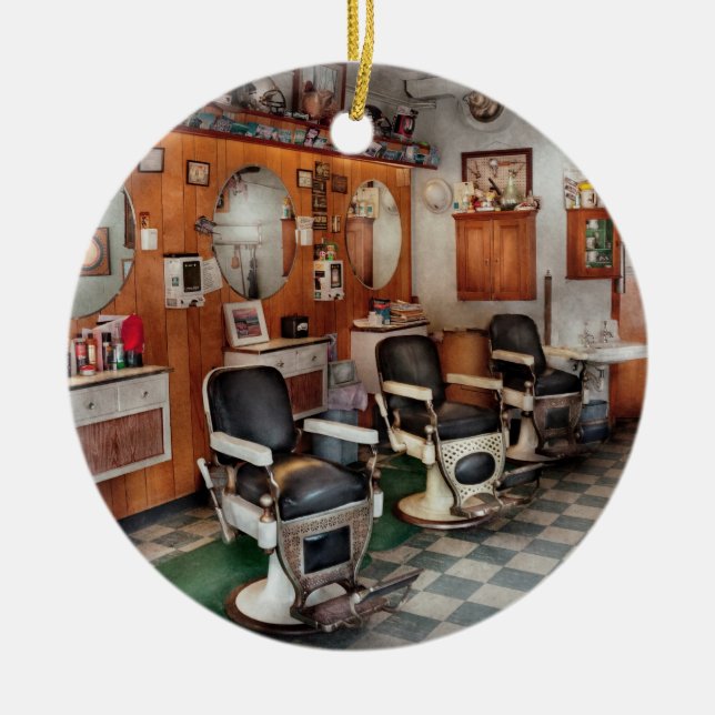 Friseur - Frenchtown Friseure Keramik Ornament (Vorne)