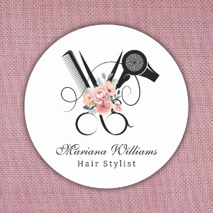 Friseur-Friseur-Blumenkohl-Schere Schönheitssalon Namensschild