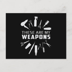 Friseur Friseur Stylist Barber Weapons Geschenk Id Postkarte