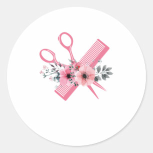 Friseur-Friseur-Stylist Runder Aufkleber