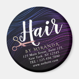 Friseur Friseurin Schönheit Rosen Gold Schere Magnet