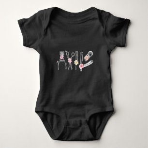 Friseur-Friseursalon Friseursalon Friseursalon Blu Baby Strampler