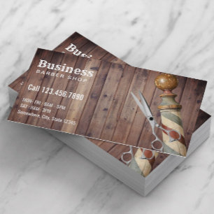 Friseur Friseursalon Hairstylist Vintage Rustikal Visitenkarte
