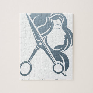Friseur-Friseursalon Scissors Frauen-Konzept Puzzle