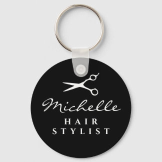 Friseur-Friseursalonschere individuelle Name Schlüsselanhänger